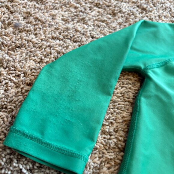 Hanna Andersson green long sleeve rash guard romper - Picture 2 of 3